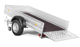 Tipping low-bed trailers