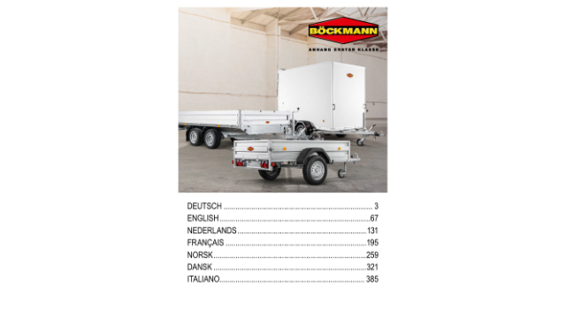 Operating instructions Low-loaders, box trailers and high-bed trailers