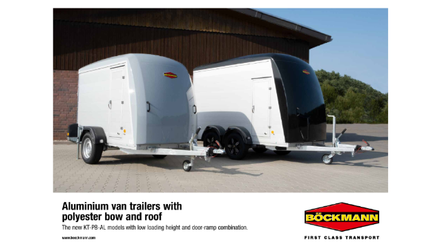 Flyer Aluminium van trailers with polyester bow and roof